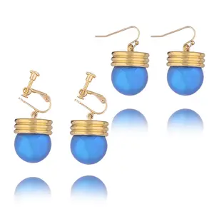 Anime Figure Hisoka Kulolo Kurapika Cosplay Earrings Ear Clip Hunter x Hunter Golden Drop Earrings for Women Men Jewelry