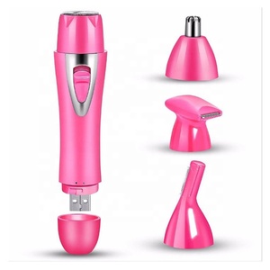 Depiladora Facial Eléctrica 4 en 1, Recortadora de Cejas y Nariz Sin Dolor, Chapada en Oro - Product Image 2