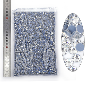 แผ่นปะติดพลอยเทียมสำหรับชุดเดรสทำจากแก้วคริสตัลขนาดใหญ่พิมพ์ลายจังหวะได้14400ชิ้น - Product Image 2