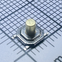 TS51A-040C-G6.4  Sakelar Taktil Profil Rendah Tombol Kuningan 260gf Tipe SMD Tinggi 4mm