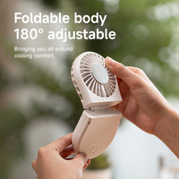 Ventilador de Mano Plegable Eléctrico KC con Compresa de Hielo - Mini Ventilador Portátil Recargable por USB de 1800mAh para Enfriamiento Rápido en el Hogar