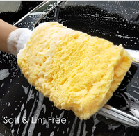 Gant de lavage à la main en laine épaisse avec chiffon absorbant