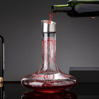 Carafe à vin soufflée à la main, grande carafe à vin, carafe à vin rouge élégante, cadeau de bouteille de carafe à vin et accessoires de vin