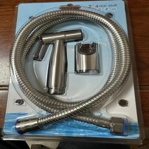 Ensemble de pistolet de pulvérisation pour bidet Bingtao en acier inoxydable 304 brossé noir, gris, or, pour nettoyage des toilettes, sans perçage requis - Product Image 4