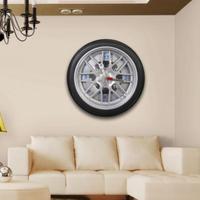 Horloge murale créative en forme de pneu de voiture de 14 pouces, mouvement à quartz, style industriel, horloge décorative unique pour les passionnés d'automobiles