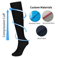 Chaussettes de compression 3D 30-40 mmHg, chaussettes de compression sportives mi-hautes, chaussettes de compression pour la course à pied, le cyclisme et les activités athlétiques