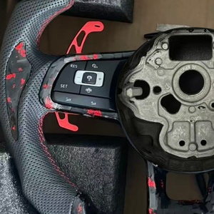 Volant en fibre de carbone forgé pour Volkswagen <span class=keywords><strong>Golf</strong></span> 6 MK 6 <span class=keywords><strong>Golf</strong></span> 7 MK 7 MK 7.5 R <span class=keywords><strong>GTI</strong></span> VW <span class=keywords><strong>Golf</strong></span> 7.5 R Volant de voiture à LED - Product Image 2