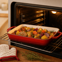 Ensemble de casseroles classiques en fonte émaillée, 7 pièces, 8 couleurs, poêle à frire, poêle antiadhésive, marmite, compatible four, nettoyage facile