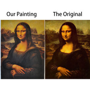 Portrait de Mona <span class=keywords><strong>Lisa</strong></span> de qualité musée peint à la main Style réaliste classique Sourire mystérieux Peinture à l'huile sur toile pour la décoration intérieure - Product Image 2