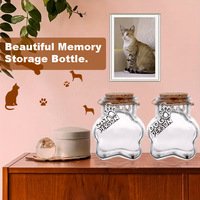 Bouteille commémorative PAIPET avec couvercle en liège pour poils d'animaux, rangement de fourrure pour chien ou chat, cadeau de commémoration de perte, OEM