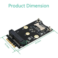 Adaptador Youyeetoo X1 4G Mini PCI-E a M.2 NGFF Clave A/E con Ranura para Tarjeta SIM, Módulos Ethernet y de Comunicación