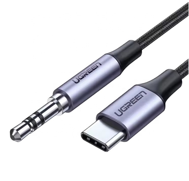 UGREEN AV143 USB C to 3.5mm Audio Adapter Hi-Fi Stereo Type C to Aux Headphone Male Cord Car Auxiliary Braided Cable