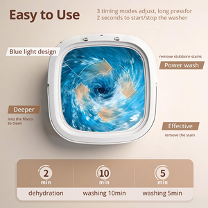 Mini-lave-linge pliable 10L en gros avec cuve en plastique, lavage et essorage tout-en-un pour sous-vêtements, portable pour la maison - Product Image 5