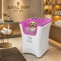 Baignoire pour chien électrique en acrylique de qualité supérieure, à hauteur de sol, sans levage, pour chiens de grande taille
