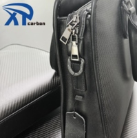 Sac d'affaires en fibre de carbone sergé haute résistance avec poignée en cuir véritable, mallette de bureau formelle pour ordinateurs portables