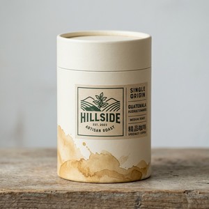 Boîte cylindrique ronde hermétique en papier kraft écologique pour <span class=keywords><strong>l</strong></span>'emballage de grains de café torréfiés, logo personnalisé, vente en gros - Product Image 2