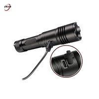 Lampe torche LED rechargeable OEM SST-40 2200 lumens en alliage d'aluminium, portée 500m, faisceau étroit blanc, étanche IP66, 70000 Lux 20W