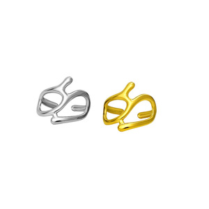 New Exquisite Niche Design Stainless Steel Gold Silver Plated Simple Ring Fashionable Unisex's Geometric Rings Wholesale Jewelry - Product Image 6