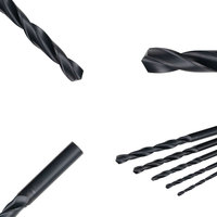 Jeu de forets hélicoïdaux à tige droite en cobalt HSS M42 pour perçage de métaux, finition oxyde noir, marque BOSSL, garantie OEM de 6 mois