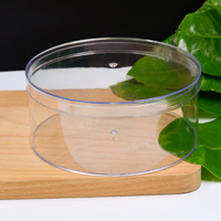 Boîte à dessert ronde en plastique PS personnalisée de qualité alimentaire avec couvercle pour emballage de boulangerie, gâteau, pâtisserie, bonbons, collation et pain