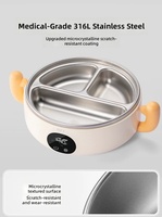 Bol chauffant intelligent en acier inoxydable à température constante pour bébé, recharge électronique