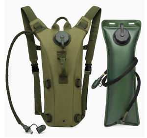 Mochila Deportiva DFP1018 Verde OD, Camuflaje Verde Caqui y Negro, para Campamento, Ciclismo, Senderismo, con Bolsa de Agua de 2.5L/3L - Product Image 1