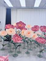 Fleurs de pivoine géantes en papier crépon faites à la main, vente en gros d'usine, pour décorations de mariage, de scène et d'événements
