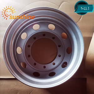 Cerchione in Acciaio Personalizzato da 22,5 Pollici 22.5x9.00 per Camion e Rimorchi, Tubeless, Resistente, Finitura Argento, Nuovo - Product Image 3