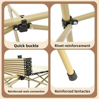 Ensemble de table pliante et de chaise Kermit en acier au carbone moderne portable pour l'extérieur - Meubles de camping