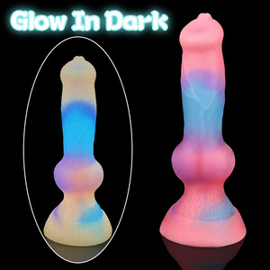 Dildo realistico <span class=keywords><strong>in</strong></span> silicone per donna, giocattolo sessuale luminoso al buio, <span class=keywords><strong>plug</strong></span> anale e dildo con ventosa - Product Image 2