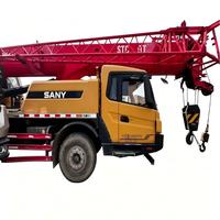 Grue de chantier SANY50T d'occasion certifiée, à faible consommation de carburant, avec moteur, pompe, commande de flèche et télécommande