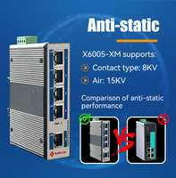 Xallcom X6005-XM Harga 1Gbps Unmanaged 5 Port Tembaga FE Switch Ethernet Industri SNMP RSTP ERPS Penerapan Kamera IP DIN Rail