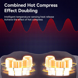 Bantal pijat memijat 3D Upgrade 2025, dengan 45 ℃ terapi panas untuk leher bahu bantal pijat relaksasi otot - Product Image 2