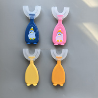 Enfant en bas âge enfants 360 brosse à dents en forme de U enfant âge 2-6 & 2-4 & 4-7 & 6-8 ans toutes les dents arrondies brosse tête Pack