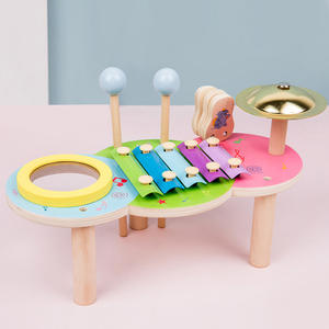 Hot Style Montessori Xylophone Bois Instruments de <span class=keywords><strong>Musique</strong></span> Tambour Jouet pour 0-4 Ans Enfants pour Tout-Petits Garçons et Filles - Product Image 6
