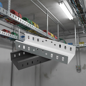 รางเคเบิลโลหะกัน<span class=keywords><strong>ไฟ</strong></span>แบบชุบสังกะสีสำหรับภายนอกอาคาร พร้อมอุปกรณ์เสริม - Product Image 1