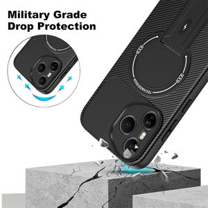 Sợi Carbon Armor Trường Hợp Điện Thoại Cho Huawei Honor 400 X60 X9C Ma Thuật 7 Lite X6C X7 Pro 5G Từ Sạc Không Dây Gấp Đứng Bìa - Product Image 4