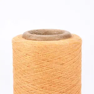 Ne 20s/1 Carded Open end recycled Cotton Polyester Mix blended Middle Yellow spun yarn for socks and fabric