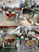 VENTE FLASH - Marmite de cuisson industrielle à double enveloppe avec agitateur pour confitures et sauces