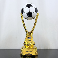 Trophées personnalisés en résine pour football et volley-ball, sculpture en résine, plaque de récompense, trophée de football