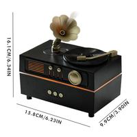 Gramophone vintage avec haut-parleur, humidificateur, diffuseur d'arômes, lumière LED colorée, brume ultrasonique pour la décoration de la maison