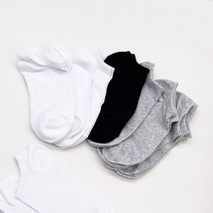 Men's Ankle <b>Socks</b> Solid Knitted Cotton Breathable Daily Wear White <b>Black</b> Navy Gray Beige Summer Style - Product Image 5