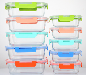 Contenants en verre pour aliments en gros, récipients en verre pour la préparation des repas avec couvercles anti-fuite, compatibles micro-ondes et congélateur (34oz et 12oz) - Product Image 2