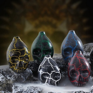 Silbato Azteca de Calavera Agrietada, Hecho a Mano de Arcilla, con Sonido de Grito de Fantasma, Multicolor, Regalo de Halloween con Cordón y Bolsa de Almacenamiento - Product Image 6