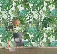 Papier peint moderne de luxe écologique ignifuge grand format avec des animaux pour les enfants, les salons et les maisons