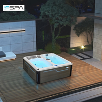 Baignoire froide à double compartiment pour récupération sportive, avec bande lumineuse LED intégrée, étanche et à économie d'énergie