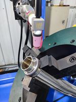 Máquina de soldadura TIG automática de precisión para tubos y bridas de acero con alimentación de alambre