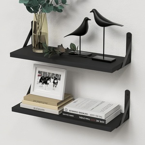 Étagères flottantes en bois et fer, robustes, vintage, pour montage mural, étagères suspendues, rangement pour épices dans la salle de bain, chambre à coucher, bureau, <span class=keywords><strong>salon</strong></span> - Product Image 2