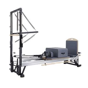 Lit de Pilates demi-tourneur en alliage d'aluminium durable et portable, noir, équipement de <span class=keywords><strong>yoga</strong></span> et de fitness pour la mise en forme, pour usage domestique et commercial - Product Image 1