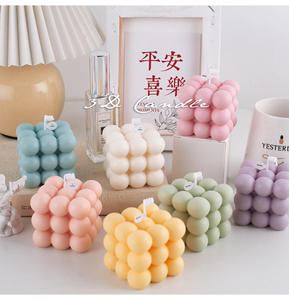 <span class=keywords><strong>Cubo</strong></span> de <span class=keywords><strong>Rubik</strong></span> vela perfumada decoración creativa del Hogar Accesorios de fotografía cera hecha a mano fragancia regalo recuerdo difusor - Product Image 6